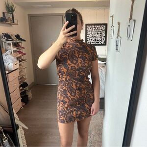 Urban Outfitters high-neck patterned mini dress